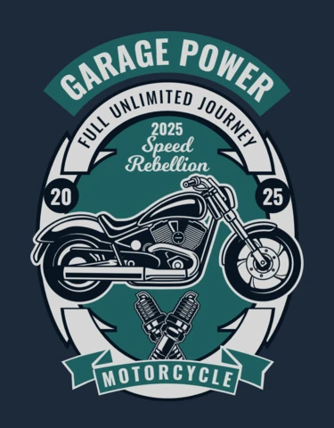 Plantilla de diseño de camiseta de motocicleta de Speed Rebellion