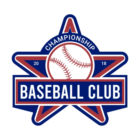 Baseball Club Tournament Championship Sports Logo Design Template