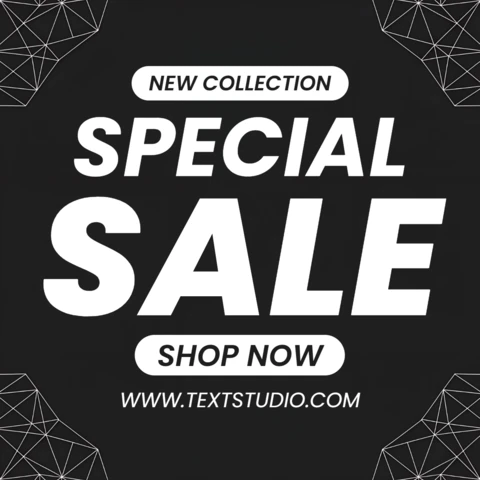 Modern Sale Announcement Template with Geometric Design for Promotional Flyers