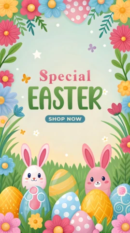 Whimsical Easter Design Template for Spring Promotions
