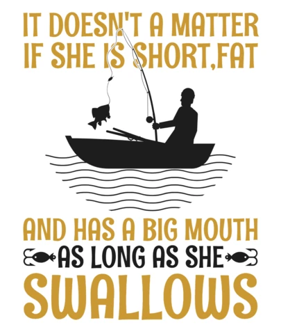 Fishing Humor Quote Design Template for Editable Graphics