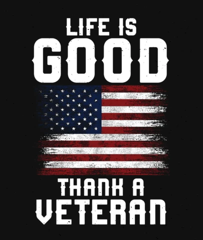 Life Is Good Thank Usa Veteran T-Shirt Design Template