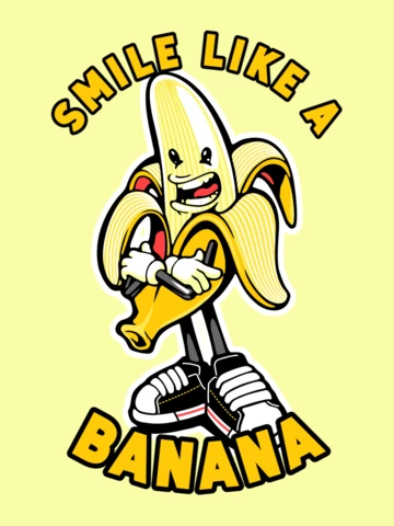 Verano con plátano plantilla de diseño de camiseta