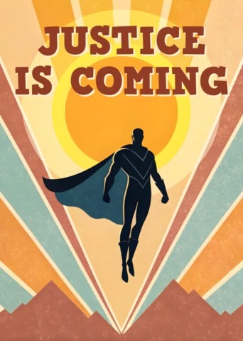 Template di design retro per supereroi per manifesti