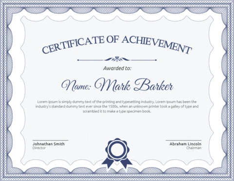 Modern Elegant Professional Certificate Post Design Template