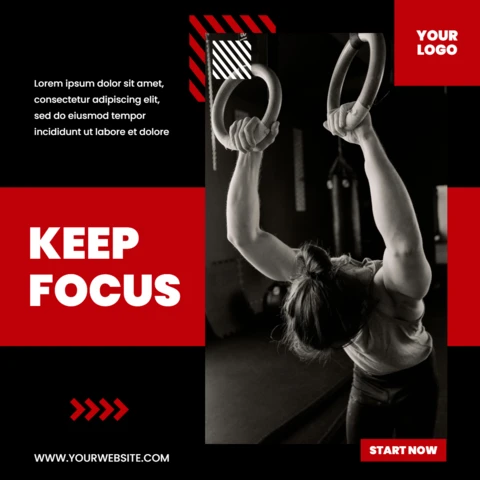 Eye-Catching Marketing Red Instagram Post Design Template