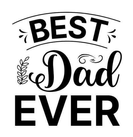 Best Dad Ever T-Shirt Design Template