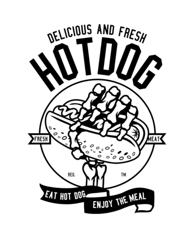 Modelo de design de camiseta de cachorro-quente delicioso e fresco