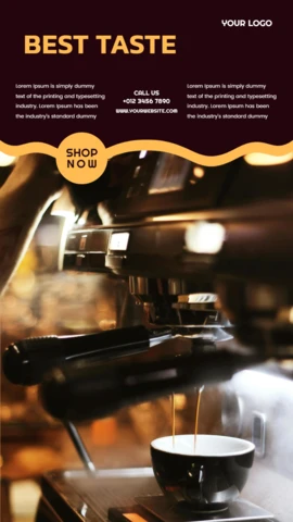 Best Taste Coffee Instagram Story Post Design Template