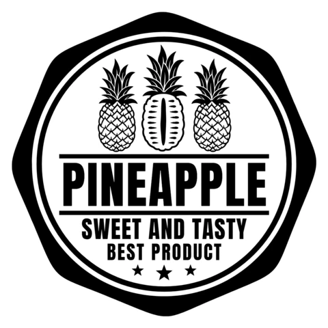 Modèle de logo pour le badge de l'ananas