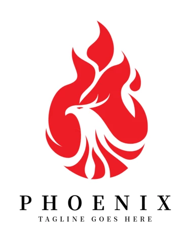 Plantilla de diseño de logotipo de ave Fénix