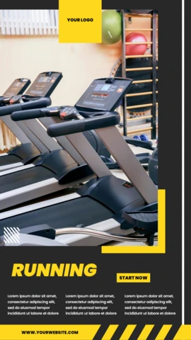 Gym Lifestyle Social Media Story Post Design Template