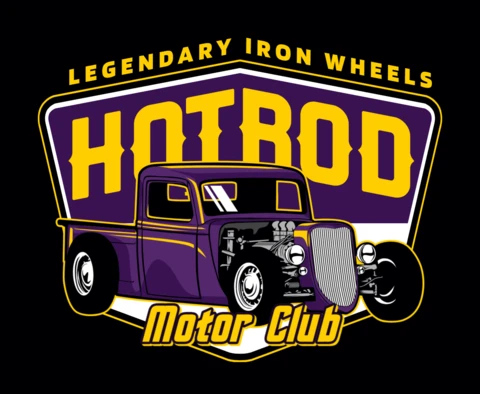 Hot Rod Motor Club T-shirt Design Template