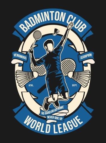 Badminton Club T-Shirt Design Template