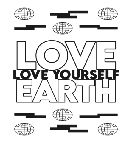 Love Yourself Earth Self-Love Meets Planet Care T-Shirt Design Template