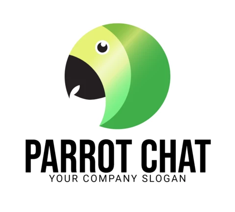 Parrot Chat Logo Design Template