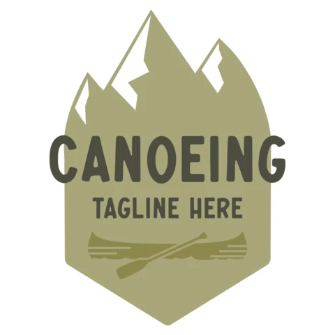 Canoeing Adventure Badge Template Design