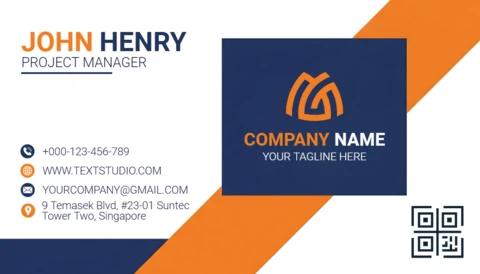 Professional Creative Business Card Template Bold Accent Colors and Minimalist Composition