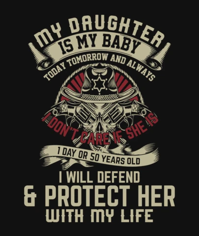 Modelo de design de camiseta My daughter is my baby