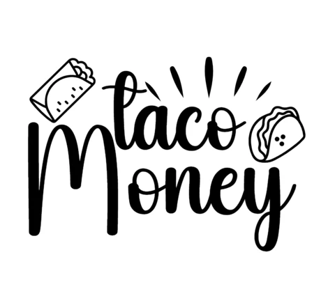 Taco Money Makeup T-Shirt Design Template