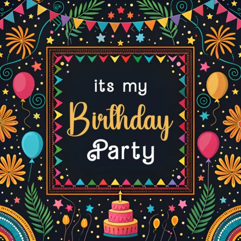 Colorful Birthday Party Design Template for Celebrations