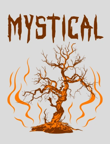 Editable Mystical Tree Design Template for T-Shirt Printing