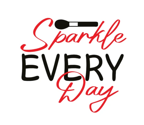 Plantilla de diseño de camiseta de maquillaje Sparkle every day