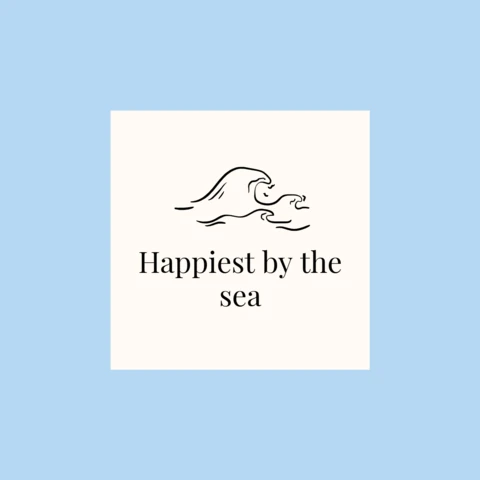 Ocean Happiness Instagram Post Design Template