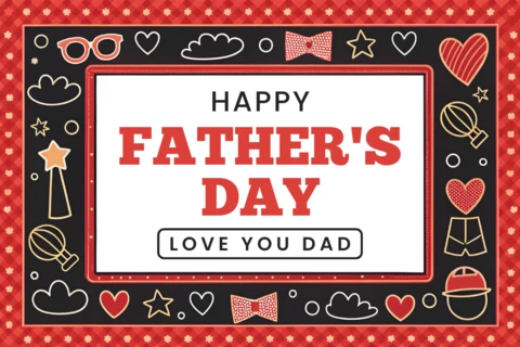 Happy Father's Day Retro Design Template for Heartfelt Messages