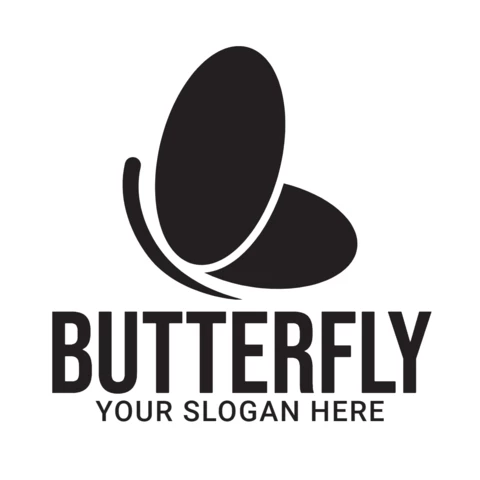 Modern Butterfly Animal Logo Design Template