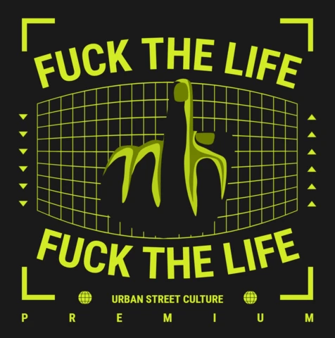 Plantilla de diseño gráfico de cultura urbana para ropa con gesto de mano audaz.