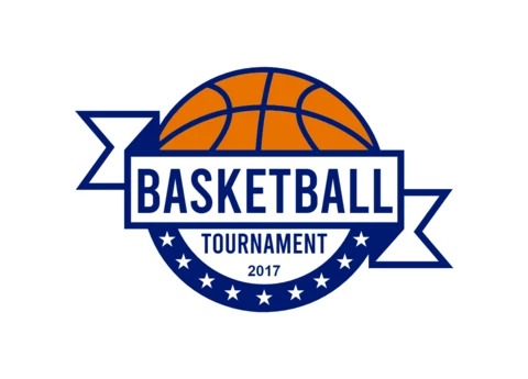 Basketball Tournament Championship Sports Logo Design Template