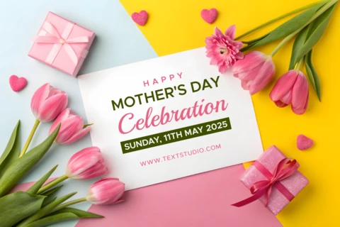 Chic Floral Mother's Day Celebration Template with Realistic Design