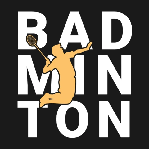 Dynamic Badminton T-Shirt Design Template