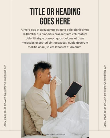 Gemütliche Morgenroutine Instagram Post Design Vorlage