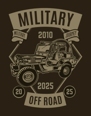 Military Off Road T-shirt Design Template