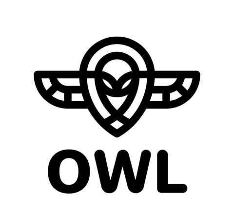 Modello di logo del gufo