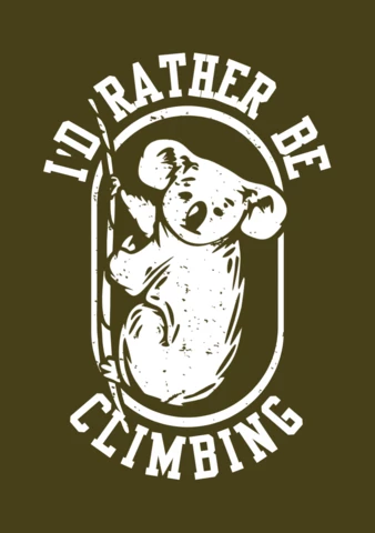 Vintage Koala Climbing Logo Design Template