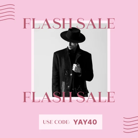 Elegant Pink Flash Sale Instagram Post Design Template