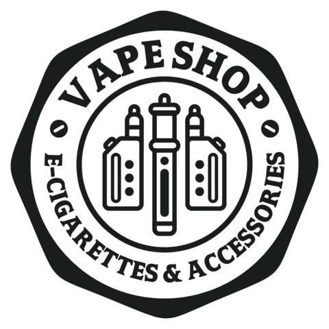 E-cigarrillos y accesorios vape plantilla de diseño de logotipo tienda