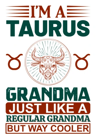 Vintage Taurus Grandma Design Template for Fun and Unique Gifts