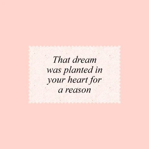 Cute Pink Dream Motivational Quote Instagram Post Design Template