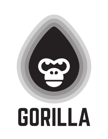 Plantilla de diseño de logotipo Gorila negro