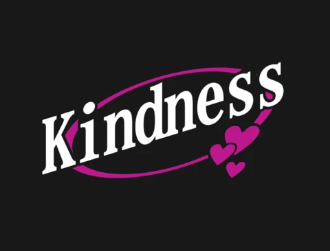 Modèle de design typographique "cœurs de gentillesse" pour t-shirts