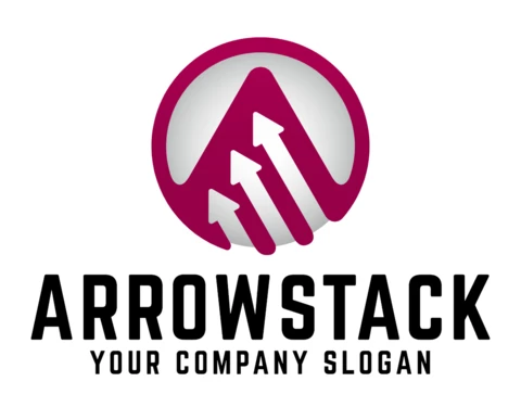 Arrow Stack Logo Design Template