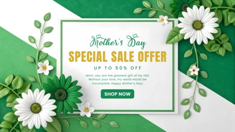 Mother's Day Floral Design Template - Special Sale Offer