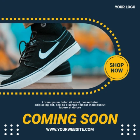 Prossimamente streetwear sneakers vendita instagram post design template