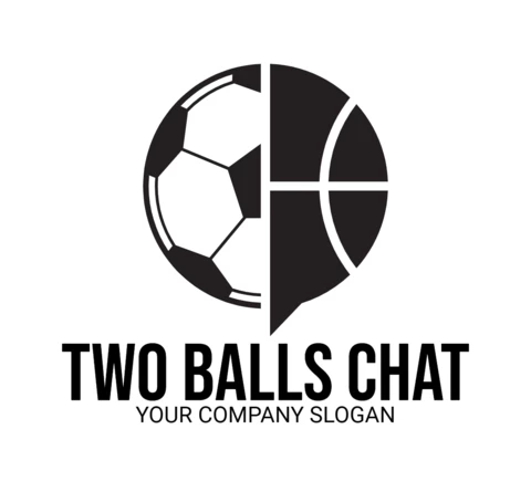 Modèle de logo pour le chat à deux balles