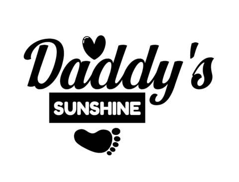 Plantilla de diseño de camiseta para bebé Daddy's sunshine