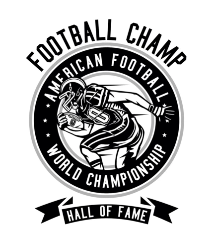 Plantilla de diseño de camiseta de campeonato de fútbol americano